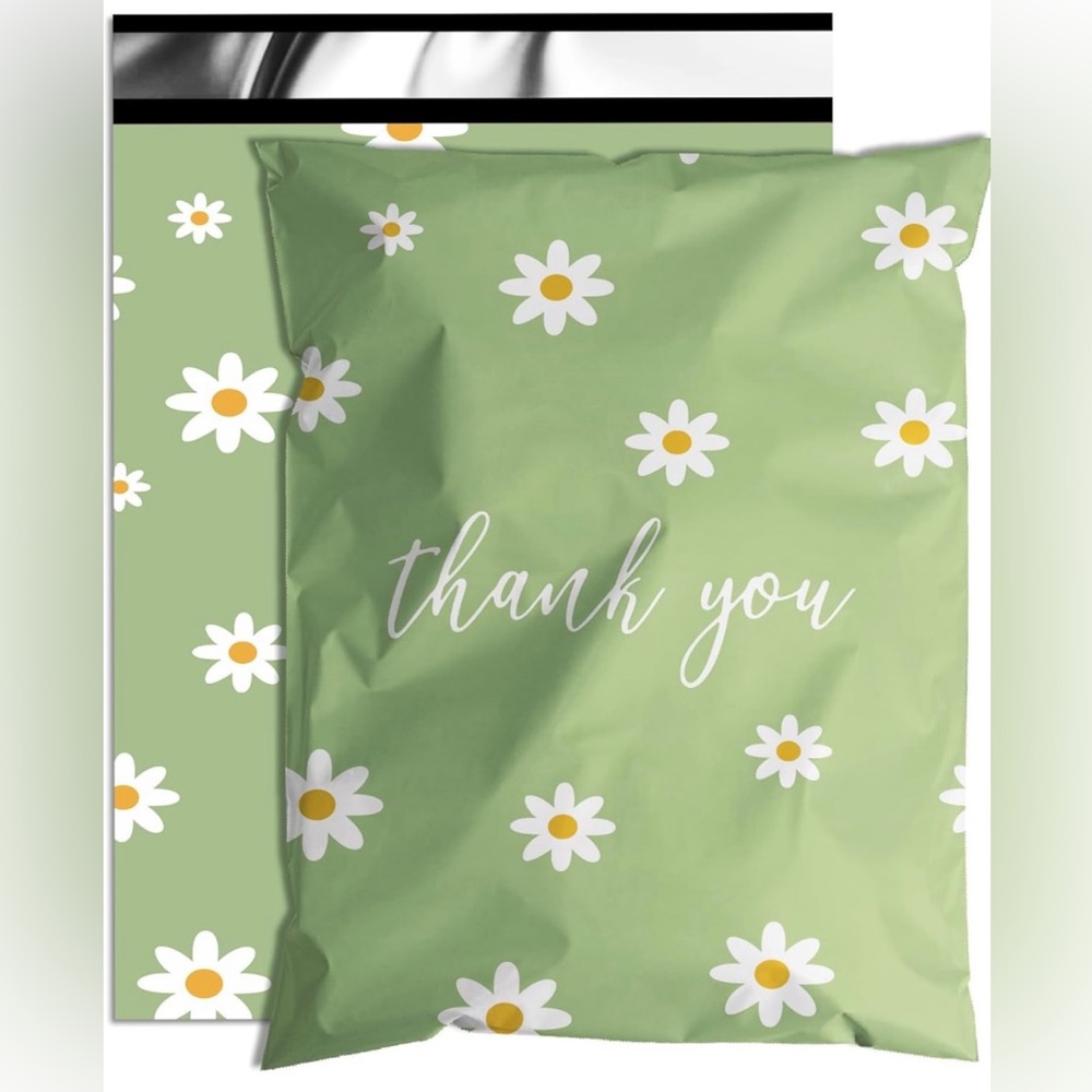 New Chrysanthemum Printed Poly Mailer, 10x13 inch, 5 Pack